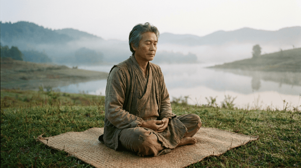 man meditating
