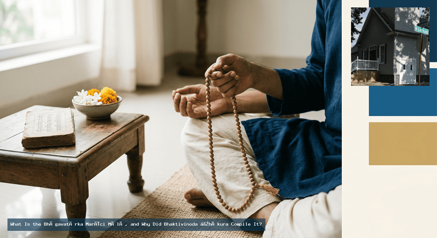 Open book with soft rays of light, symbolizing a garland of rays from the Bhāgavatam