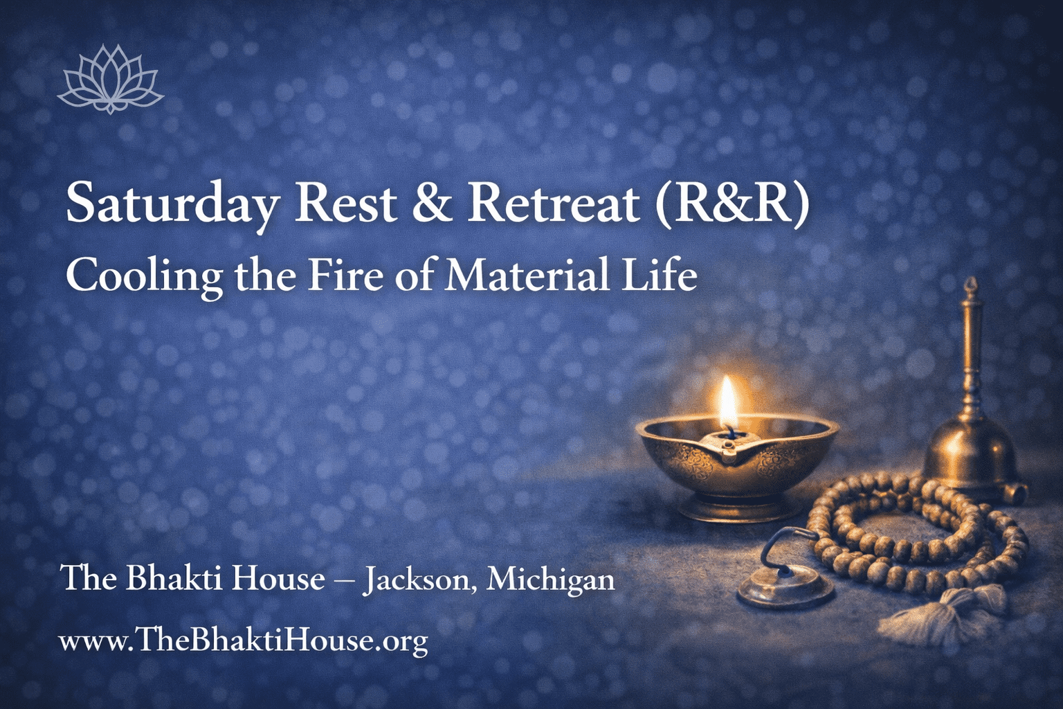 saturday r&r cooling the fire of material life